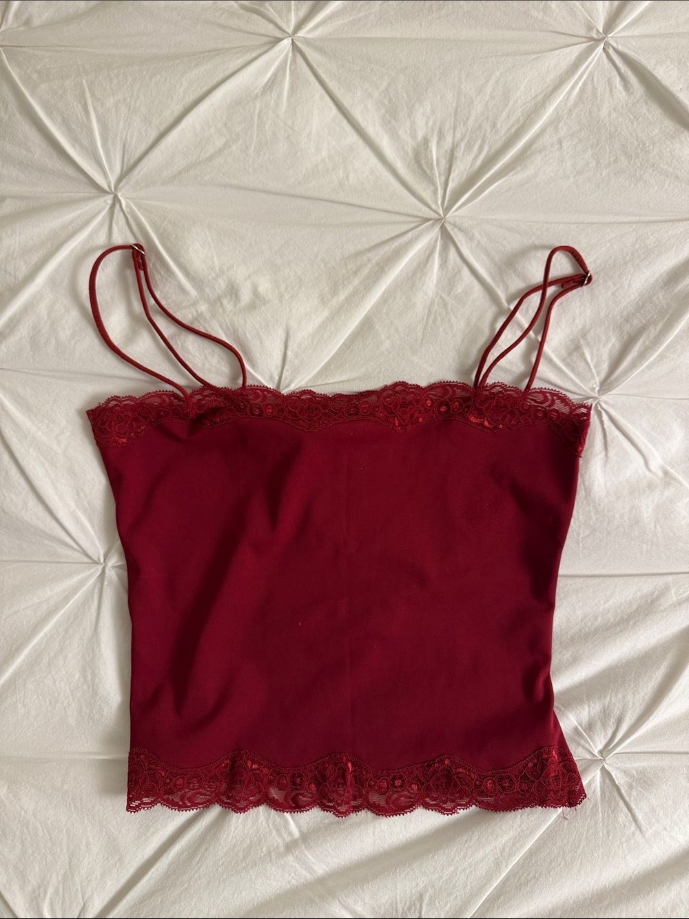 Edikted Lace Tank Red